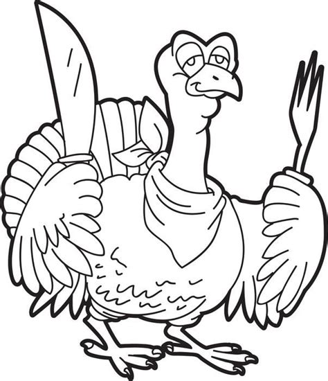 Printable Turkey Coloring Page For Kids | Turkey coloring pages, Turkey