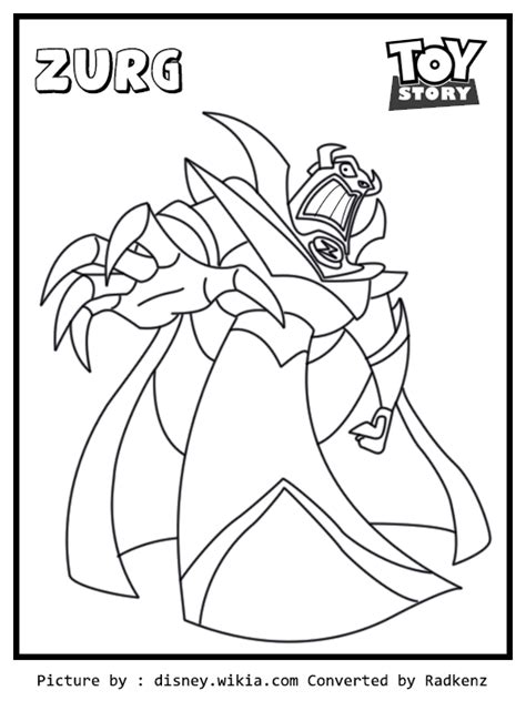 You can easily print or download them at your convenience. Radkenz Artworks Gallery: Toy Story Zurg Coloring Page
