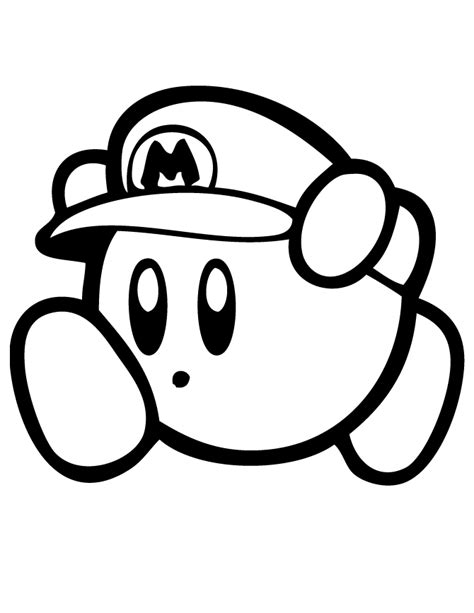 Kirby Mario Coloring Page Kleurplaten Mario Tekenen