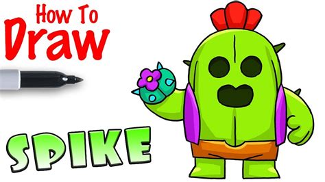 #draw #drawings #howto #howtodraw #color #coloring #coloringpages #fanart #wallpaper #desktop #drawitcute #colt #brawler #videotutorial #tutorial. How to Draw Spike | Brawl Stars - YouTube