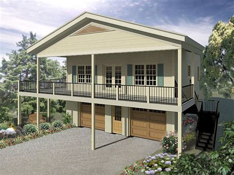 #garage #apartmentplan 87879 measures 28' x 26' and has a two bay garage on the lower level. Garage Apartment Plans | 2-Bedroom, 2-Bath Garage ...