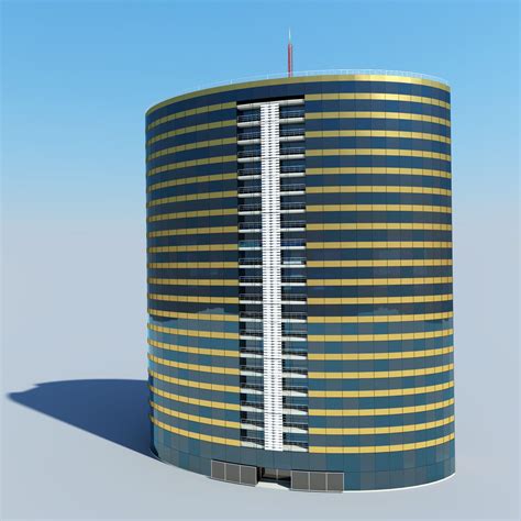 Tower Oval Residential And Office Modelo 3d 44 Max Obj Free3d