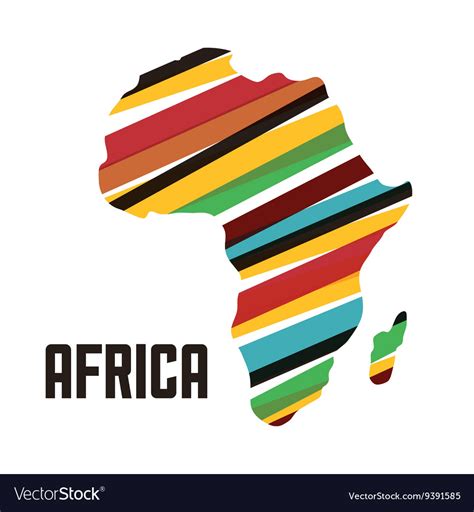 Africa Design Map Shape Icon Graphic Royalty Free Vector