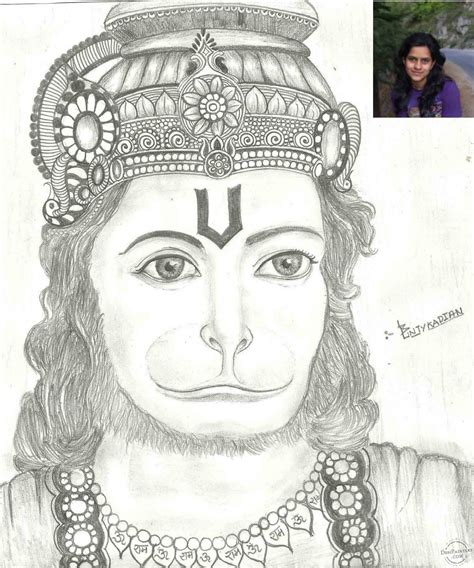 Pencil Sketch Of Lord Hanuman Desi Painters