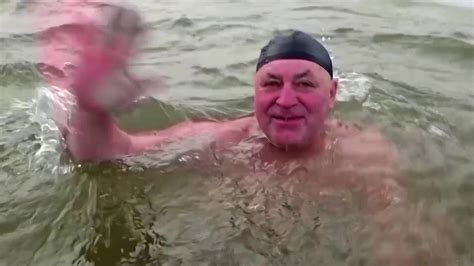 Siberians Go Swimming In Ice Cold River Swimmers Daily