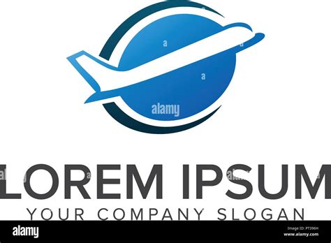 Aircraft Plane Logo Travel Logo Design Concept Template Stock Vector