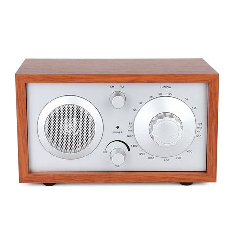 Radioddity Sy 602 Classic Wooden Case Am Fm Table Top Radio Cabinet