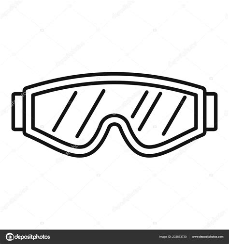 Safety Glasses Detailed Straight Lineal Color Icon Clip Art Library