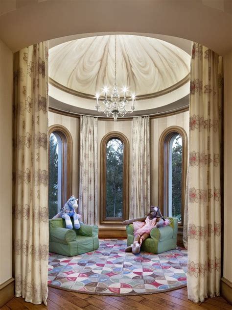 Reading Nook Modern Mediterranean Home Turret Room Interior Architecture