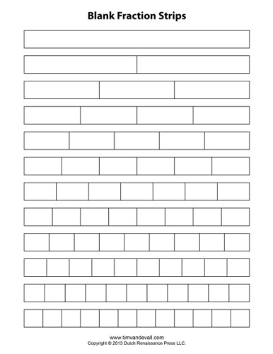 Blank Fraction Bars 450 Tims Printables