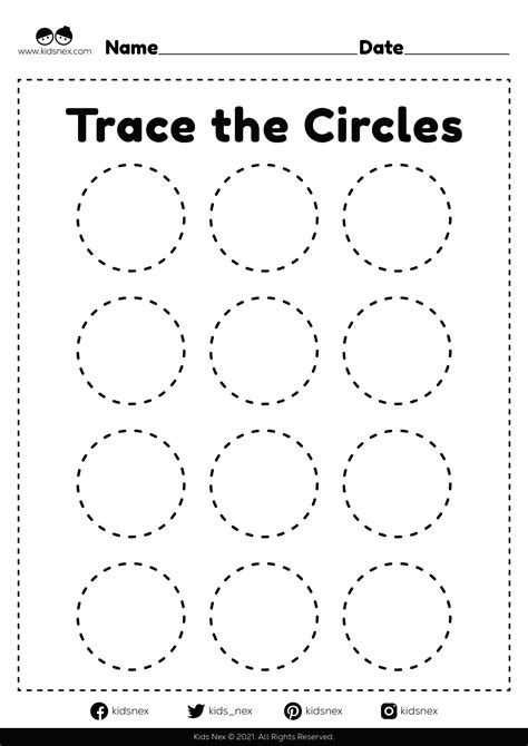 Circle Tracing Worksheets For Preschool Tracing Circl