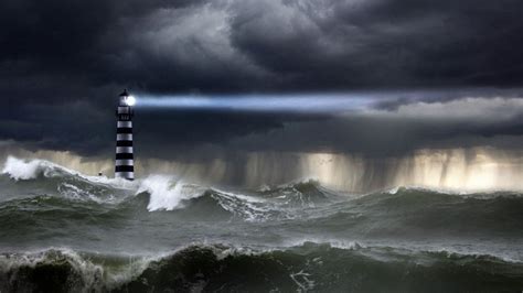Lighthouse In Storm Bing Images Objetivos Sucessões