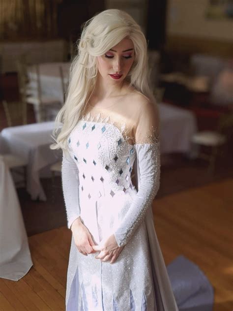Queen Elsa Adult Costume Elsa White Dress Elsa Frozen 2 Etsy