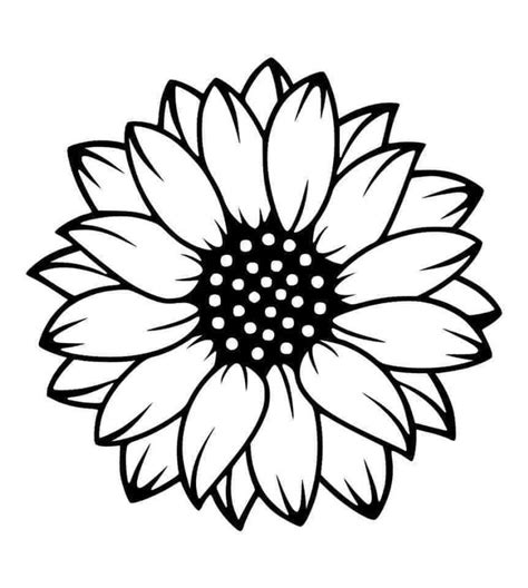 Sunflower Stencil Svg Design For Painting And Airbrushing