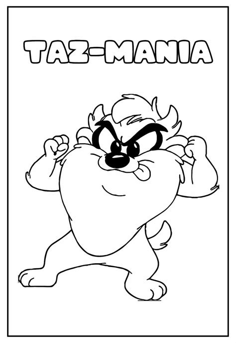 Desenhos Do Taz Mania Para Colorir Bora Colorir