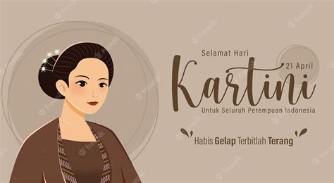 Premium Vector Selamat Hari Kartini Means Happy Kartini Day Kartini