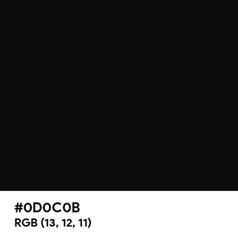 0d0c0b Color Name Is Smoky Black