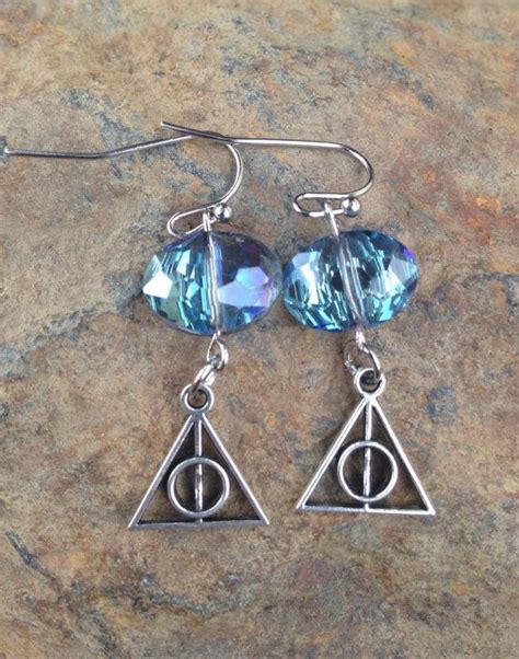 Harry Potter And The Deathly Hallows Dangle Earrings Harry Etsy
