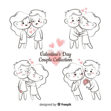 Premium Vector Cartoon Valentines Day Couple Pack