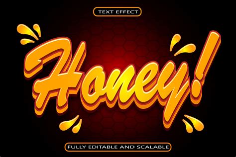 Honey Editable Text Effect Graphic By Maulida Graphics · Creative Fabrica