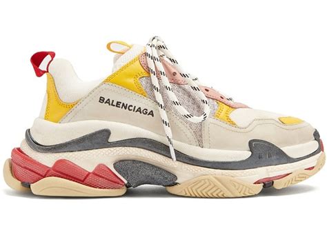 Shop the latest collection of triple s at the balenciaga us official online boutique. Balenciaga Triple S Cream Yellow Red (W) - 524038W09O59035