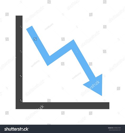 Declining Line Graph Stock Vector Royalty Free 440823769 Shutterstock