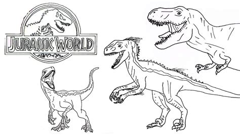 Jurassic World Dinosaurs Coloring Page Download Print Or Color Online For Free