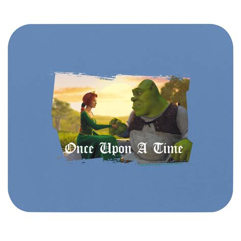 Shrek Fiona And Shrek Once Upon A Time Text Poster Mouse Pads Designed