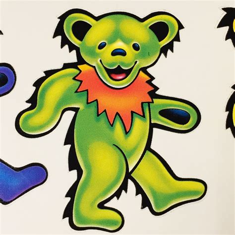 Grateful Dead Peel Your Bears Vintage Die Cut Sticker Set Etsy
