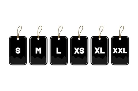 Premium Vector Clothes Size Label S M L Xs Xl And Xxl Vector Symbol