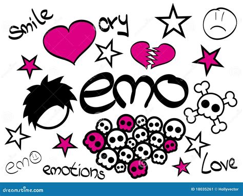Emo Design Elements Stock Image Image 18035261