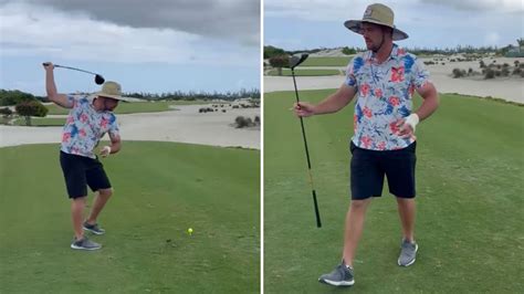 Two Weeks After Surgery Bryson Dechambeau Trains One Handed Golf