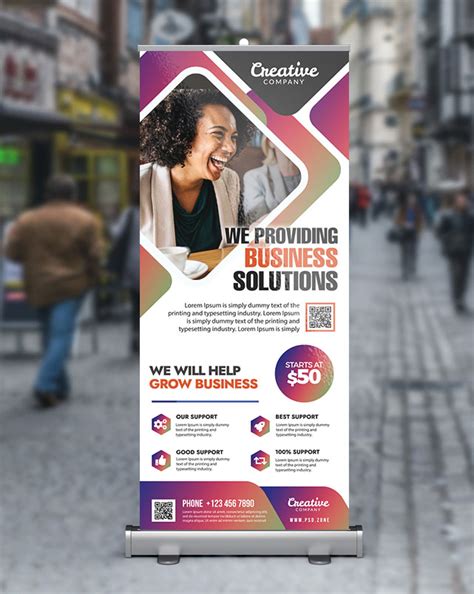 Creative Roll Up Banner Template Psd Psd Zone