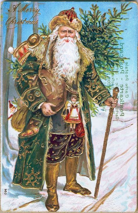 Here Comes Santa Claus A Visual History Of Saint Nick In Pictures Christmas Postcard Old