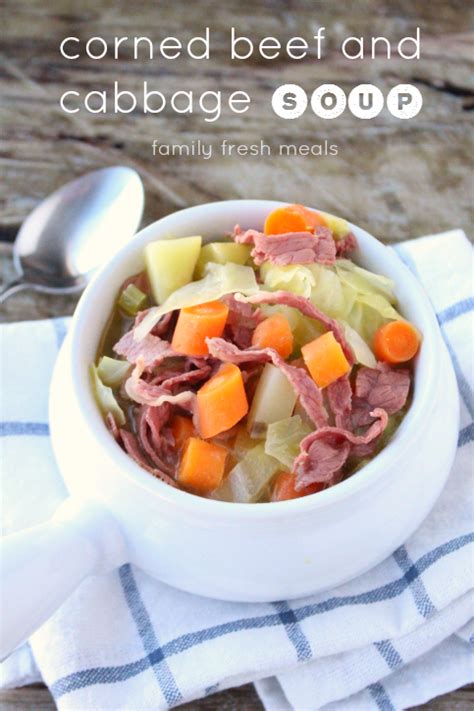 Cover and cook 5 minutes more or to desired doneness. Corned Beef and Cabbage Soup - Family Fresh Meals