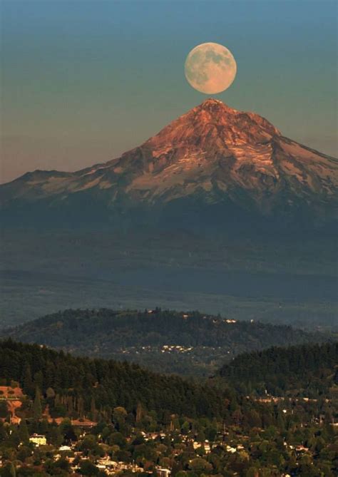 Balancing Mt Hood From Portland Oregon Gorgeous