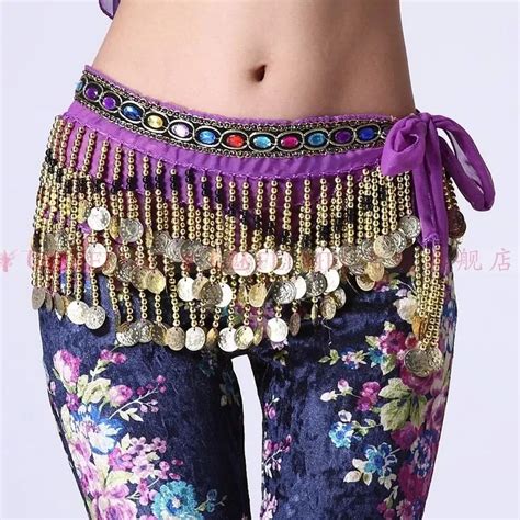 Women S Gypsy Scarf Belly Dance Waist Chain Color Diamonds Chiffon 256