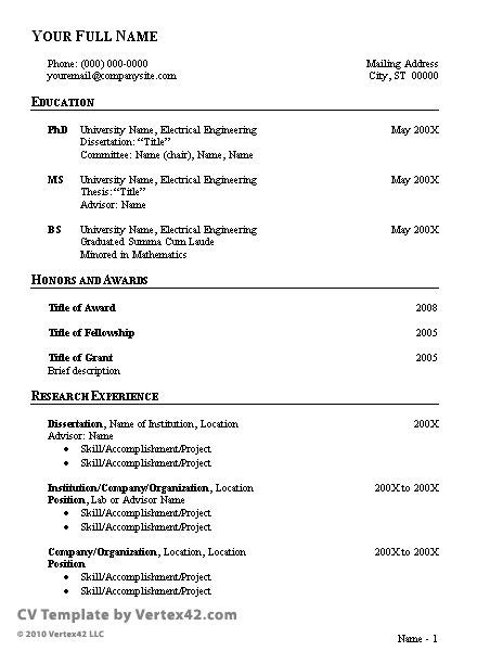 The boards will only accept the original signed curriculum vitae. Write C V Curriculum-Vitae-Example | Curriculum vitae ...