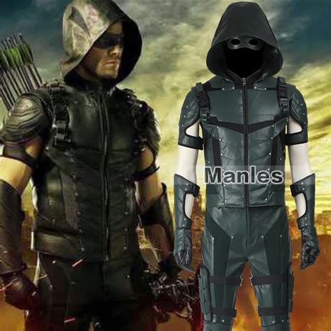Arrow Season 4 Cosplay Costume Superhero Oliver Queen Costume Leather