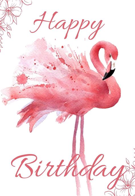 Flamingo Printable Birthday Cards Free PRINTBIRTHDAY CARDS
