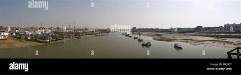 Panorama Of The River Adur At Shoreham By Sea West Sussex Uk From The