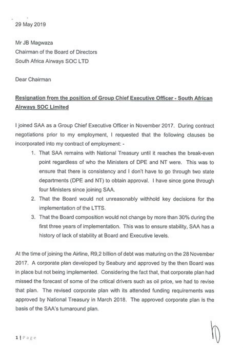Bussiere, we write friendly letters to people we know well. Letter Of Resignation South Africa - Sample Resignation Letter