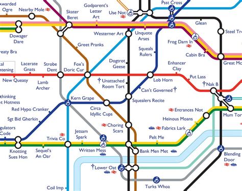 Anagram London Underground Inspired Tube Map Educational A3 A2 Etsy Uk