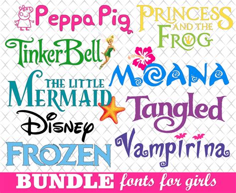Cricut Font Bundle Kids Font Svg Disney Font Svg Cricut Font Etsy
