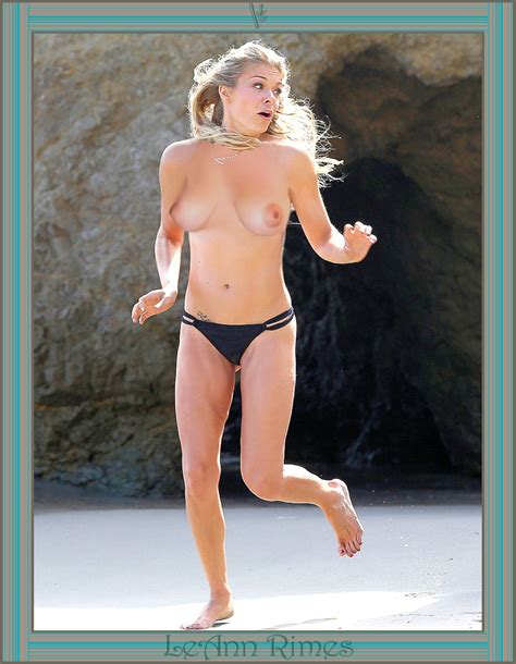 LeAnn Rimes Fake Nude Walking Around Topless At The Beach