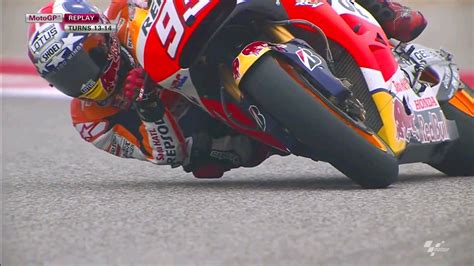 Marc Marquez Sliding His Rc 213v At The Us Gp At Circuit Of The