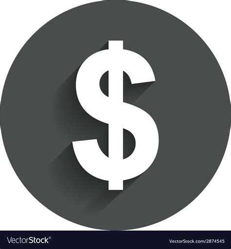Dollar Sign Icon Usd Currency Symbol Royalty Free Vector