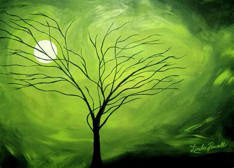 Green Night I Painting By Linda Powell Fine Art America