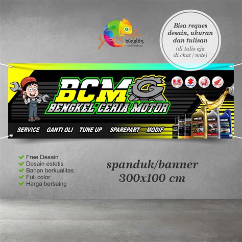 Desain Spanduk Bengkel Motor Homecare24