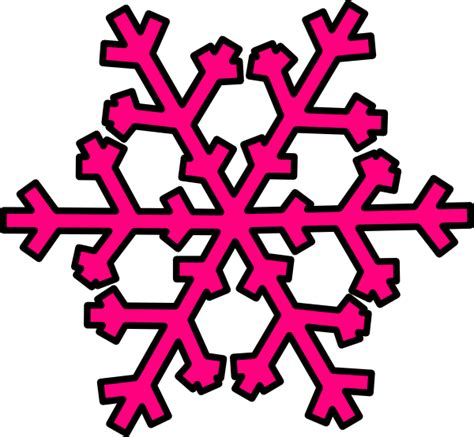 Pink Snowflake Clip Art At Vector Clip Art Online Royalty